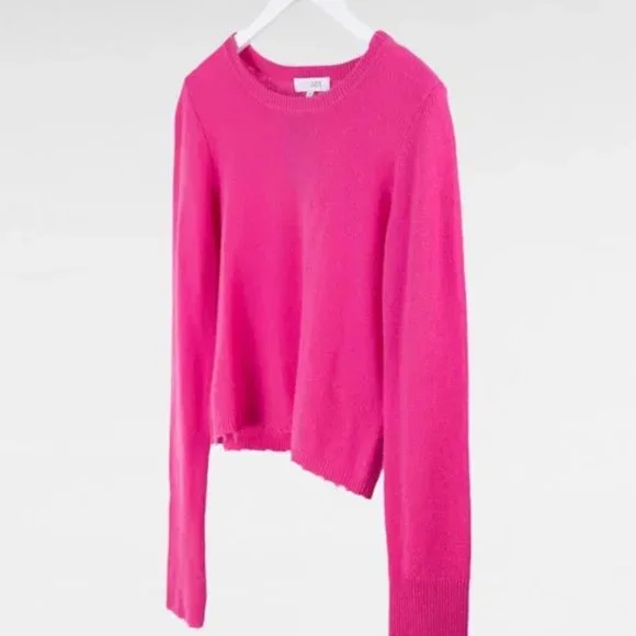 Intermix Valencia Pink Distressed Cashmere Sweater